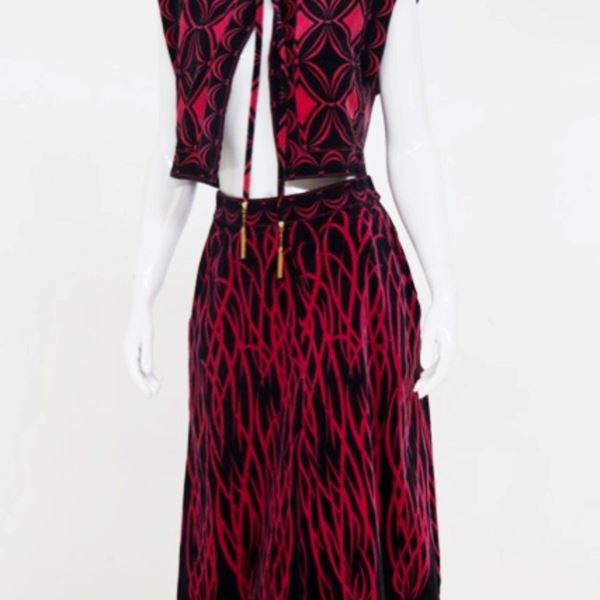 Emilio Pucci - Emilio Pucci Psychedelic Velvet Two Pieces Suit