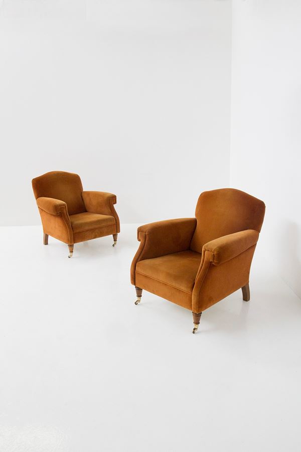 Couple of Brown Armchairs