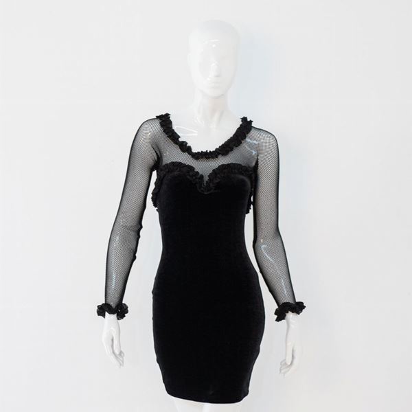 Franco Moschino - Vintage cocktail dress designed by Moschino in the 1990s, from the Cheap and Chic line