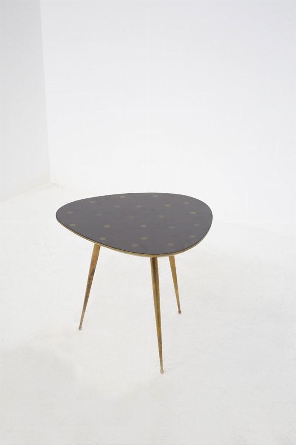 Italian Vintage Coffee Table in Brass by Osvaldo Borsani