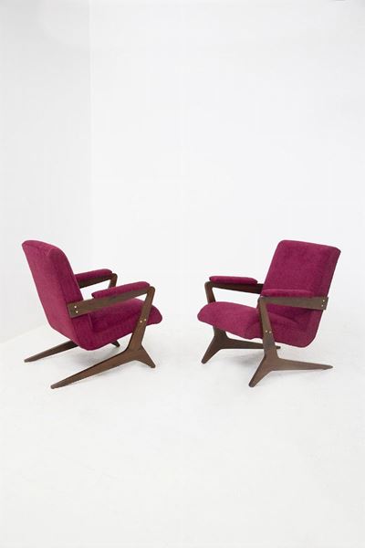 Pair Of Brazilian Armchairs Refurnished And Restored Of The