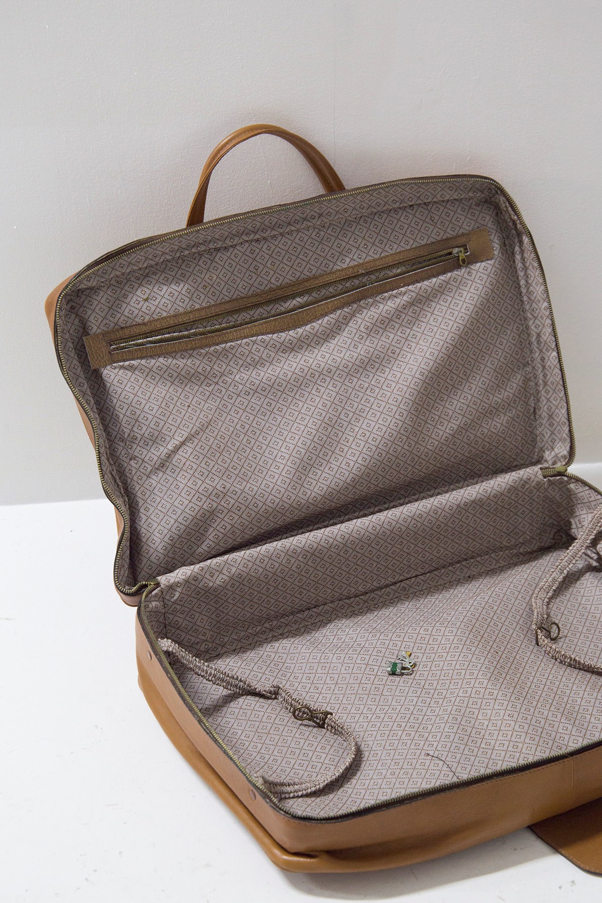 Set di Tre Valigie Vintage in Pelle