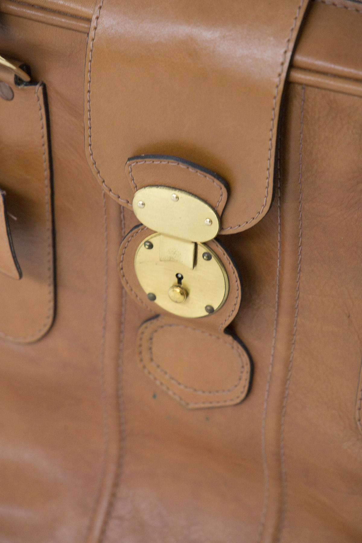 Set di Tre Valigie Vintage in Pelle