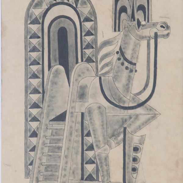 Fortunato Depero - Depero Fortunato, Titolo: Cavallo e vetrata, Certificato d'archivio