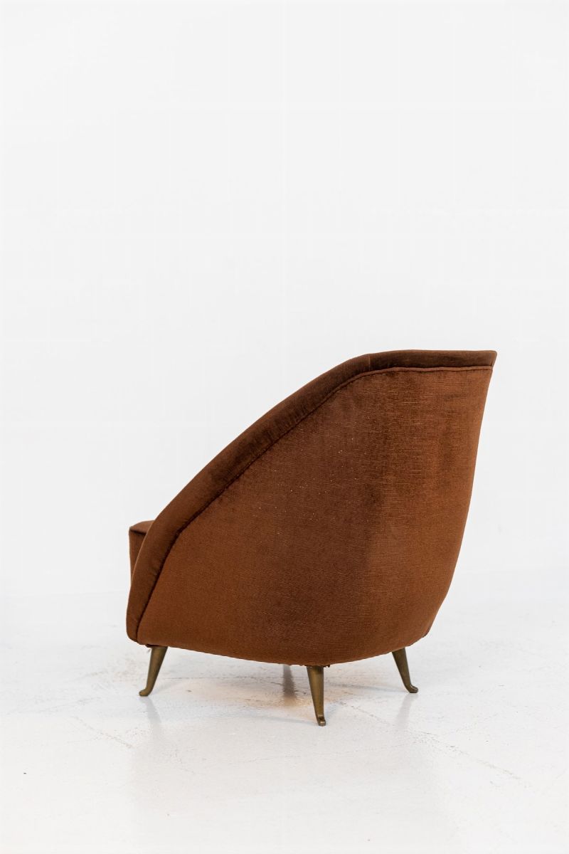 Guglielmo Veronesi Velvet Armchairs For Isa Bergamo
