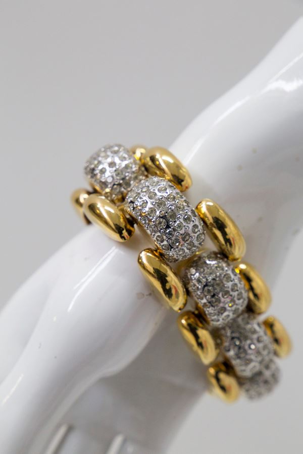 Yves  Saint Laurent - Vintage Yves Saint Laurent bracelet in gold-plated metal