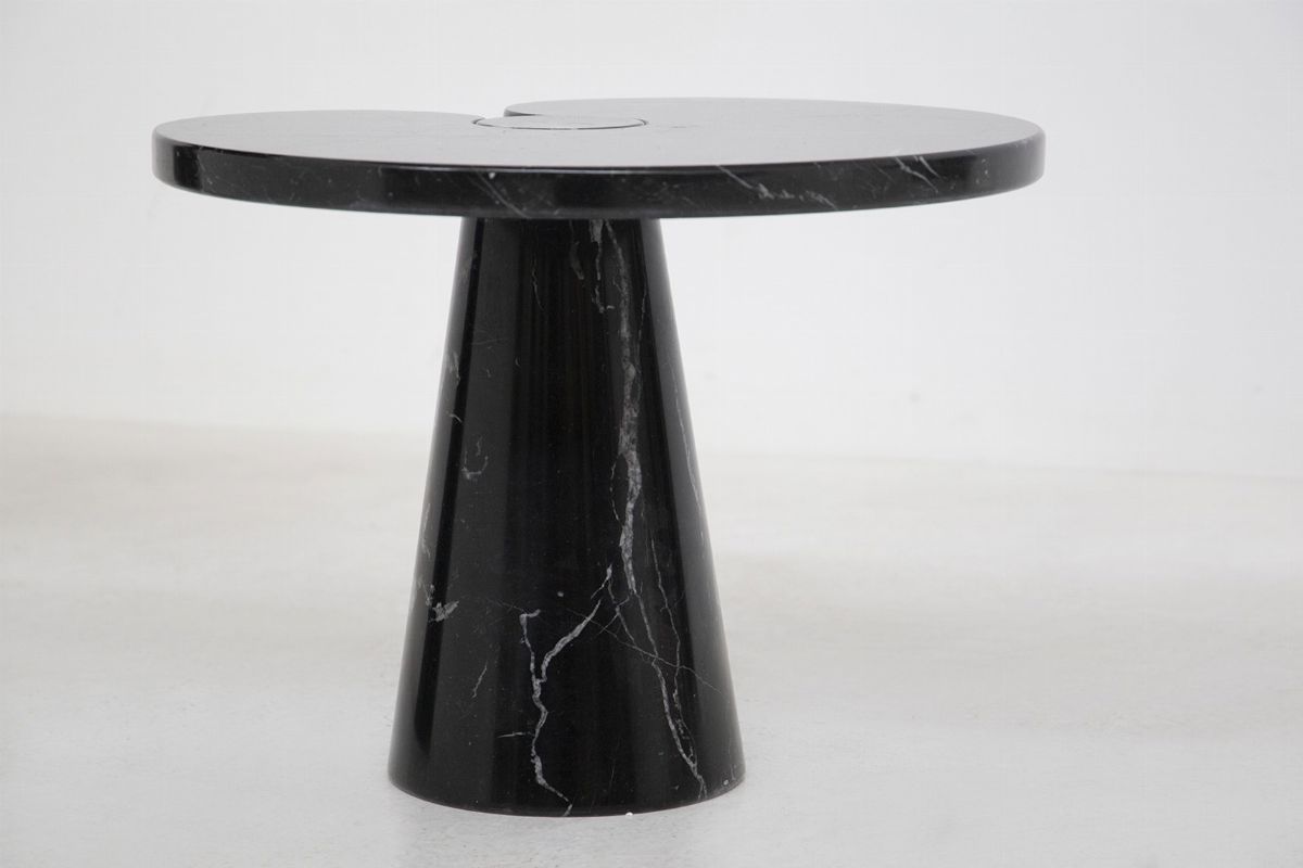 Elegant Marquina Marble Coffee Tables By Angelo Mangiarotti For Skipper