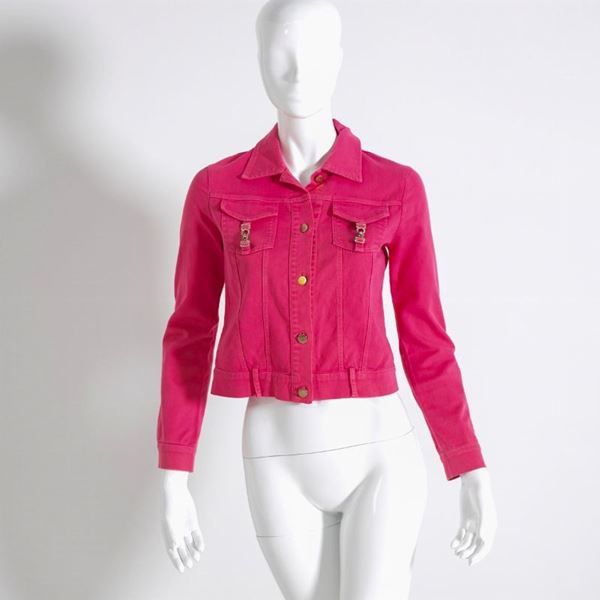 Giacca corta Iceberg Vintage in cotone fucsia