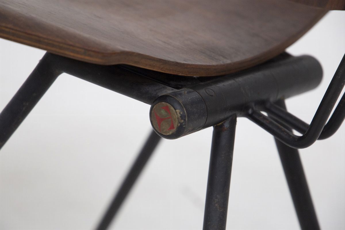 Four Folding Chairs By Osvaldo Borsani For Tecno