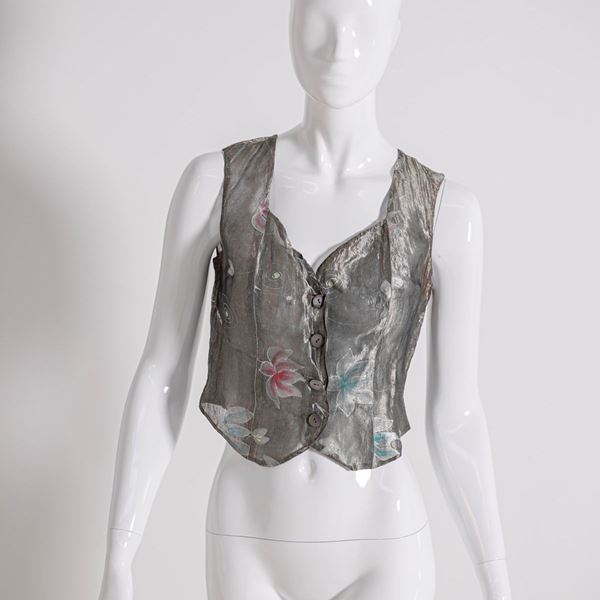 Kenzo - Kenzo Vintage Grey Organza Vest