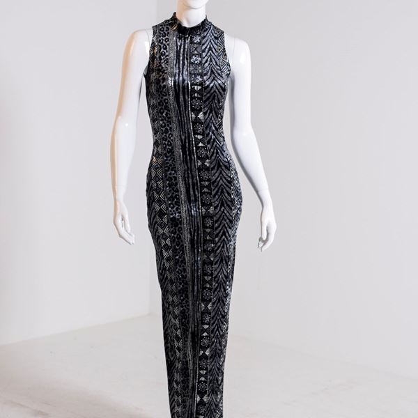 Faust - Faust Glittery Black Elegant Dress