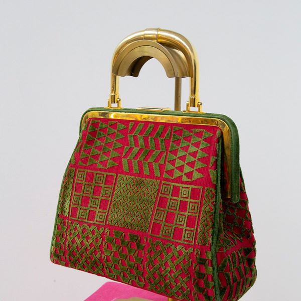 Roberta Di Camerino - Borsa "Bagonghi" in velluto a fantasia di Roberta Di Camerino