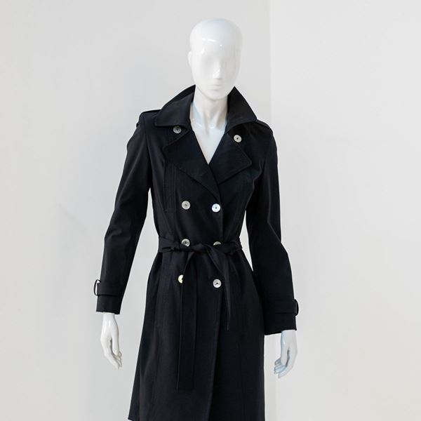 Emilia Andrich - Emilia Andrich Trench nero glamour con cintura