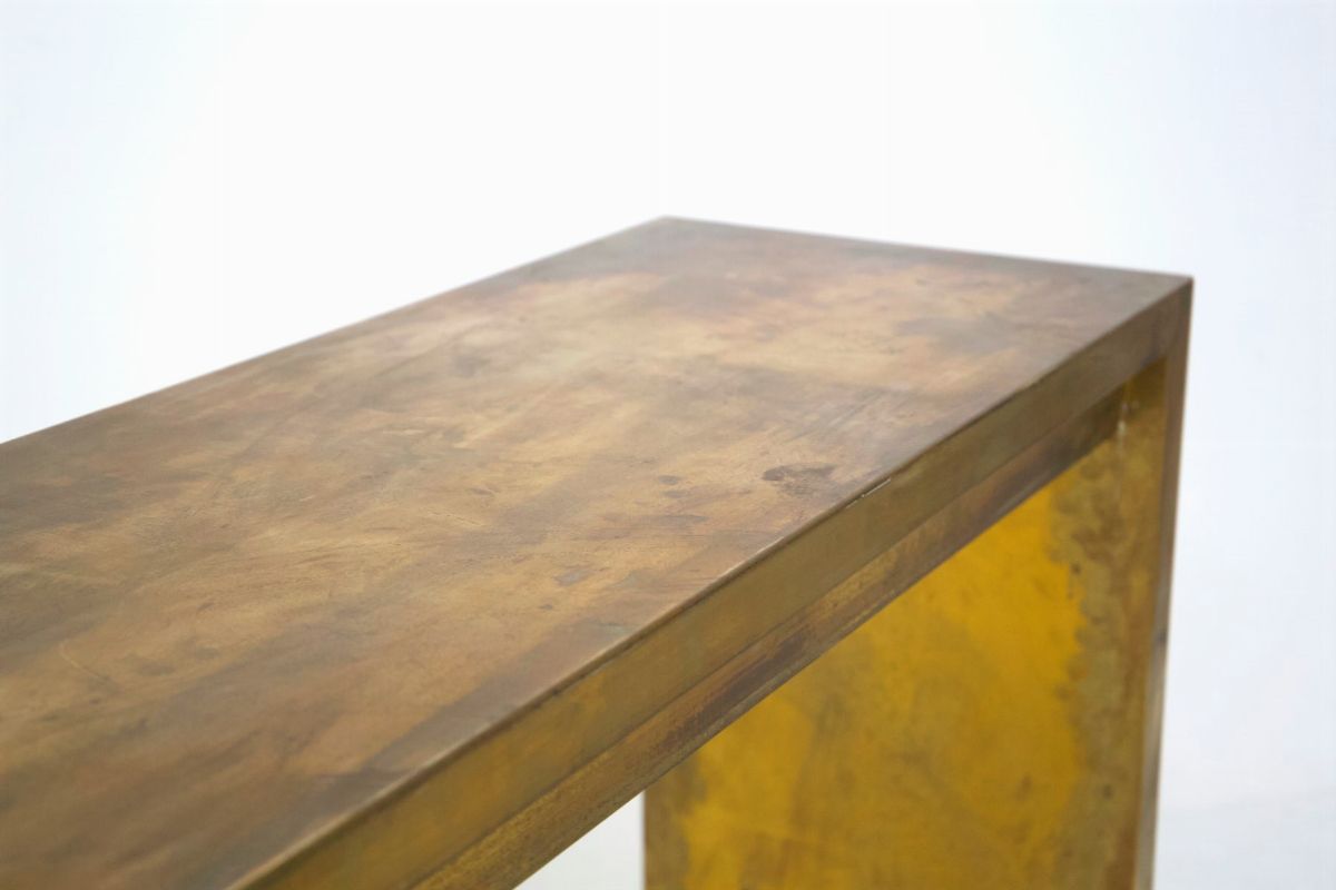 Italian High Consolle Table in Brass