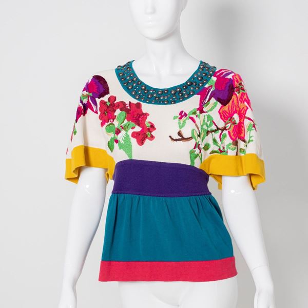 Kenzo - Kenzo Vintage Floral Cotton Blouse