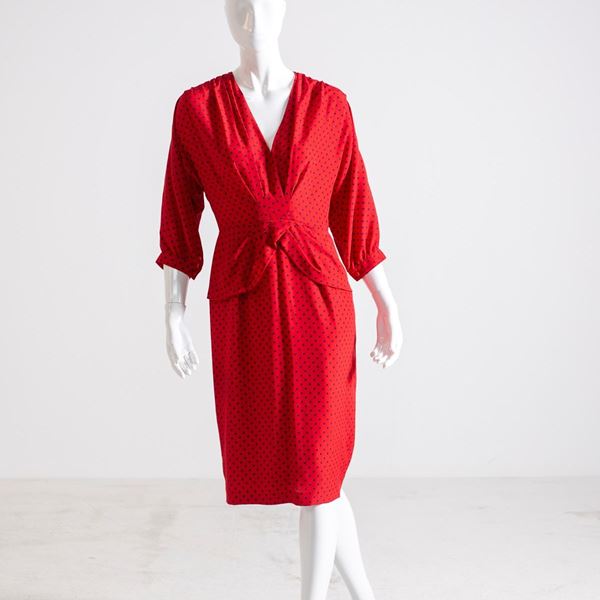 Luisa Spagnoli - Luisa Spagnoli Abito rosso vintage anni '90