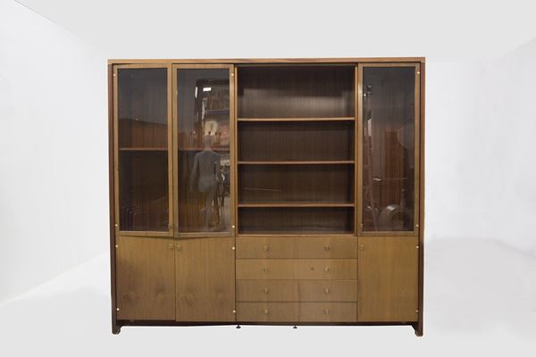 Pierre Balmain - Pierre Balmain Vintage Bookcase in Wood and Glass