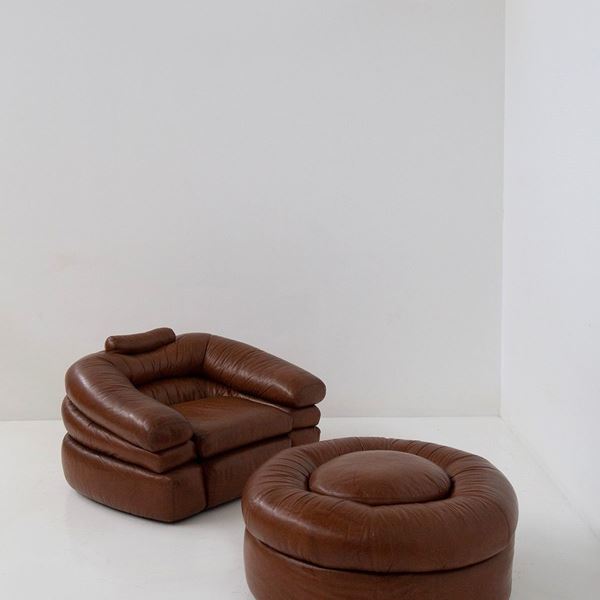 Jonathan De Pas,Paolo Lomazzi,Donato D'Urbino - Poltrone e pouf mod. Straccio di J. De Pas, D. D'Urbino e P. Lomazzi per Zanotta