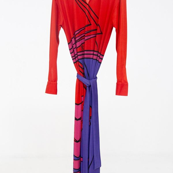 Roberta Di Camerino - Red and blue dress by Roberta di Camerino