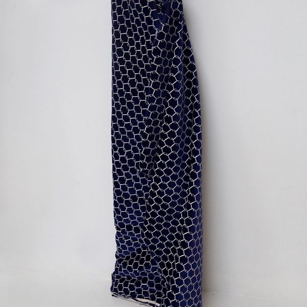 Roberta Di Camerino - Blue velvet fabric by Roberta di Camerino