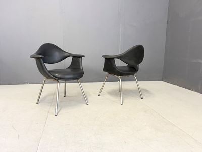 George Nelson For Icf Armchairs, 60s, Set Of 2