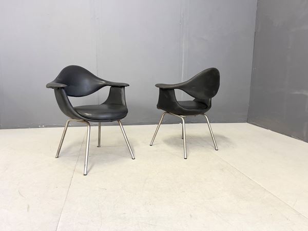 George Nelson - George Nelson for ICF Armchairs, 60s, Set of 2