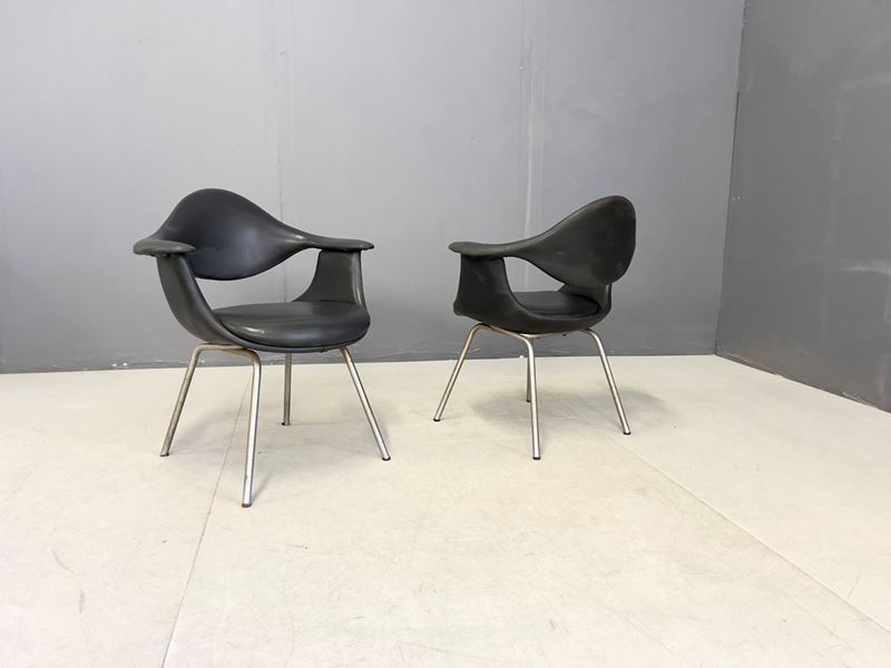 George Nelson For Icf Armchairs, 60s, Set Of 2