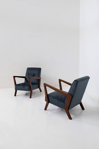 Coppia di Poltrone Blu