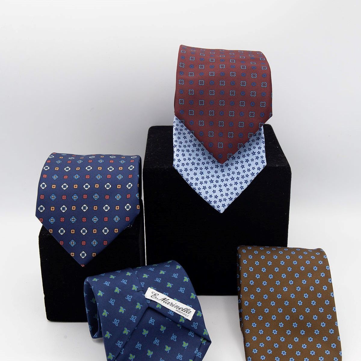 Eugenio Marinella : Set of 5 Eugenio Marinella ties in various colors and textures.  - Auction FASHION & COLLECTING - LTWID Auction House