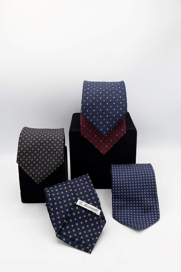 Eugenio Marinella - Set di 5 cravatte di Eugenio Marinella in varie colorazioni e trame.