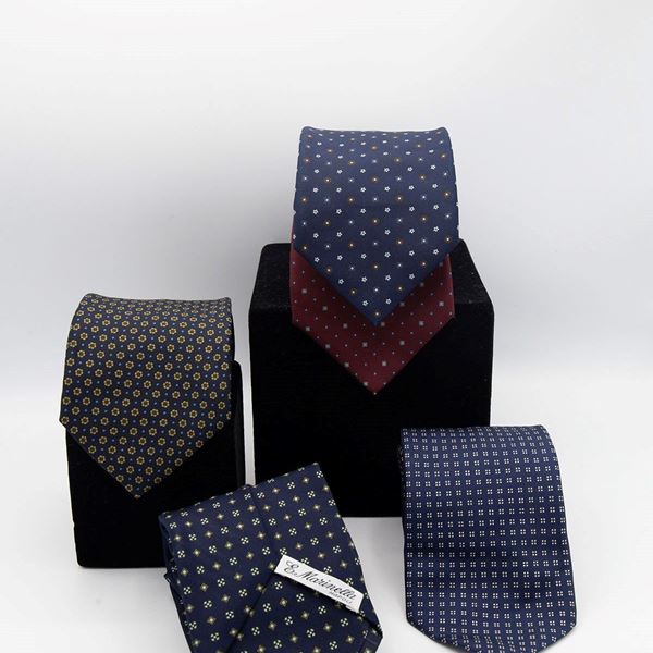 Eugenio Marinella - Set of 5 Eugenio Marinella ties in various colors and textures.