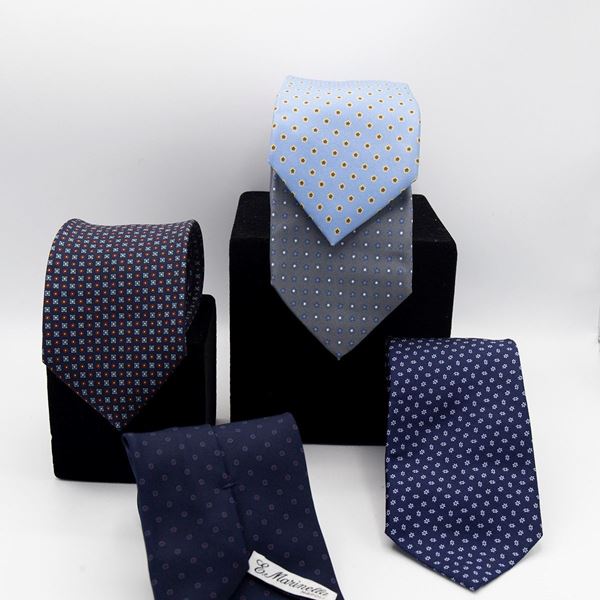 Eugenio Marinella - Set of 5 Eugenio Marinella ties in various colors and textures.