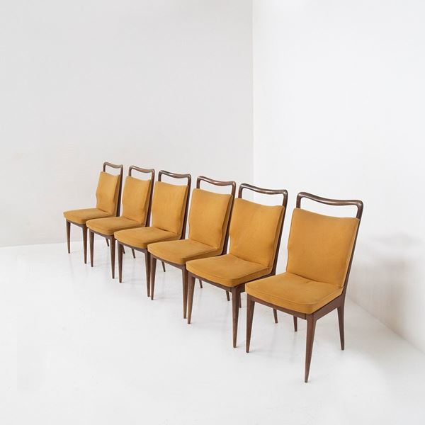 Gio Ponti - Set di sei sedie Gio Ponti per Isa Bergamo