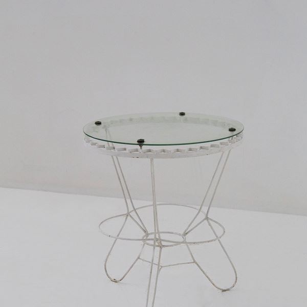 Manifattura Italiana - Italian-made white iron coffee table