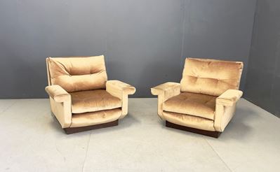 Marco Zanuso (attr.) Pair Armchairs, 1960s