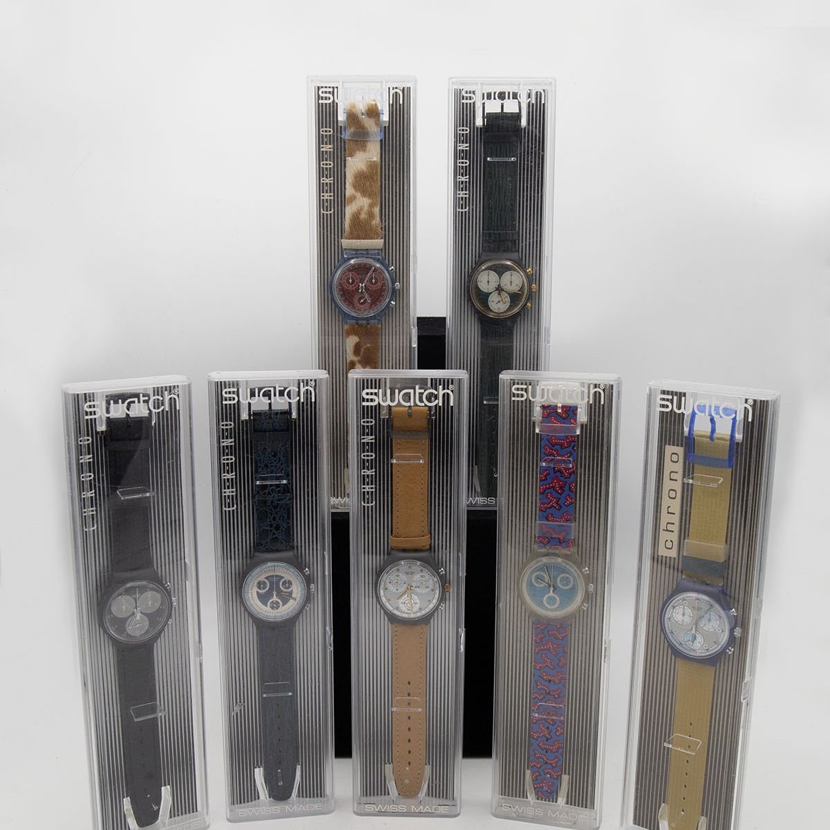 Swatch : Set di 7 Swatch Chrono  - Asta FASHION & COLLECTING - LTWID Auction House