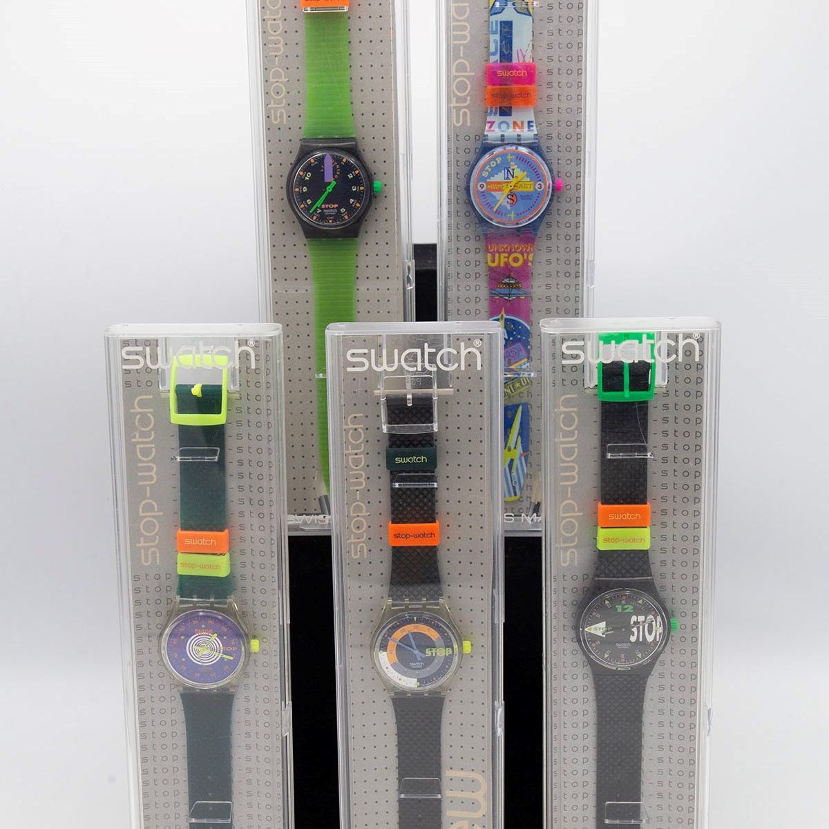 Swatch : Set di 5 Swatch Stopwatch  - Asta FASHION & COLLECTING - LTWID Auction House