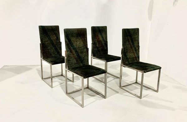 TURRI. Four chairs  Missoni fabric, 1970s
