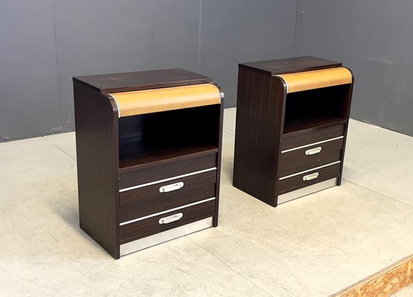 Manifattura Italiana - Pair of luminous nightstands