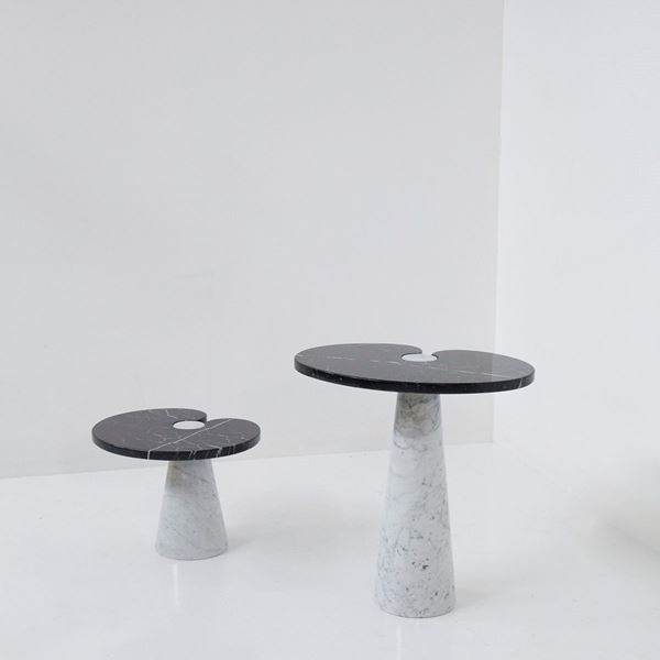 Angelo Mangiarotti - Angelo Mangiarotti Side Tables for Skipper Rare Black and White Colour