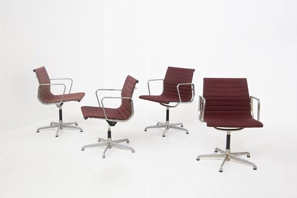 Vintage Office Chairs with Armrests by Herman Miller