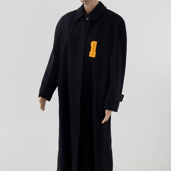 Cappotto nero Aquascutum in cashmere con applicazioni