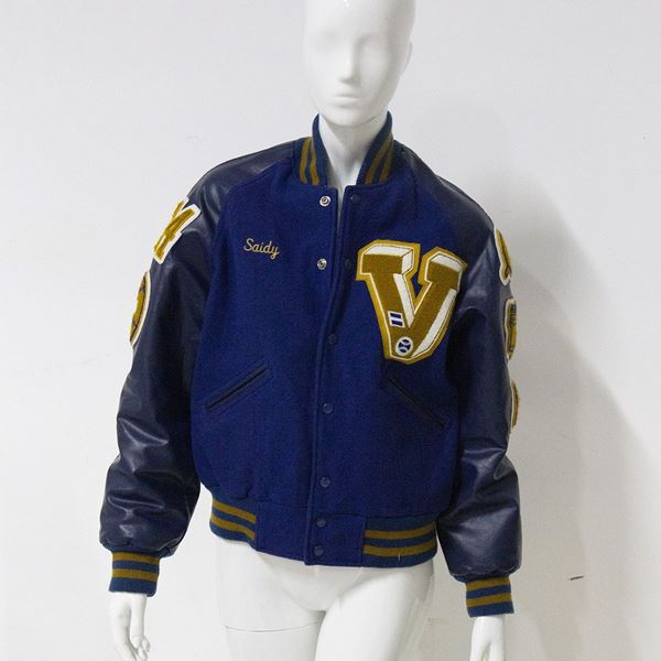Giacca Varsity da College gialla e Blu