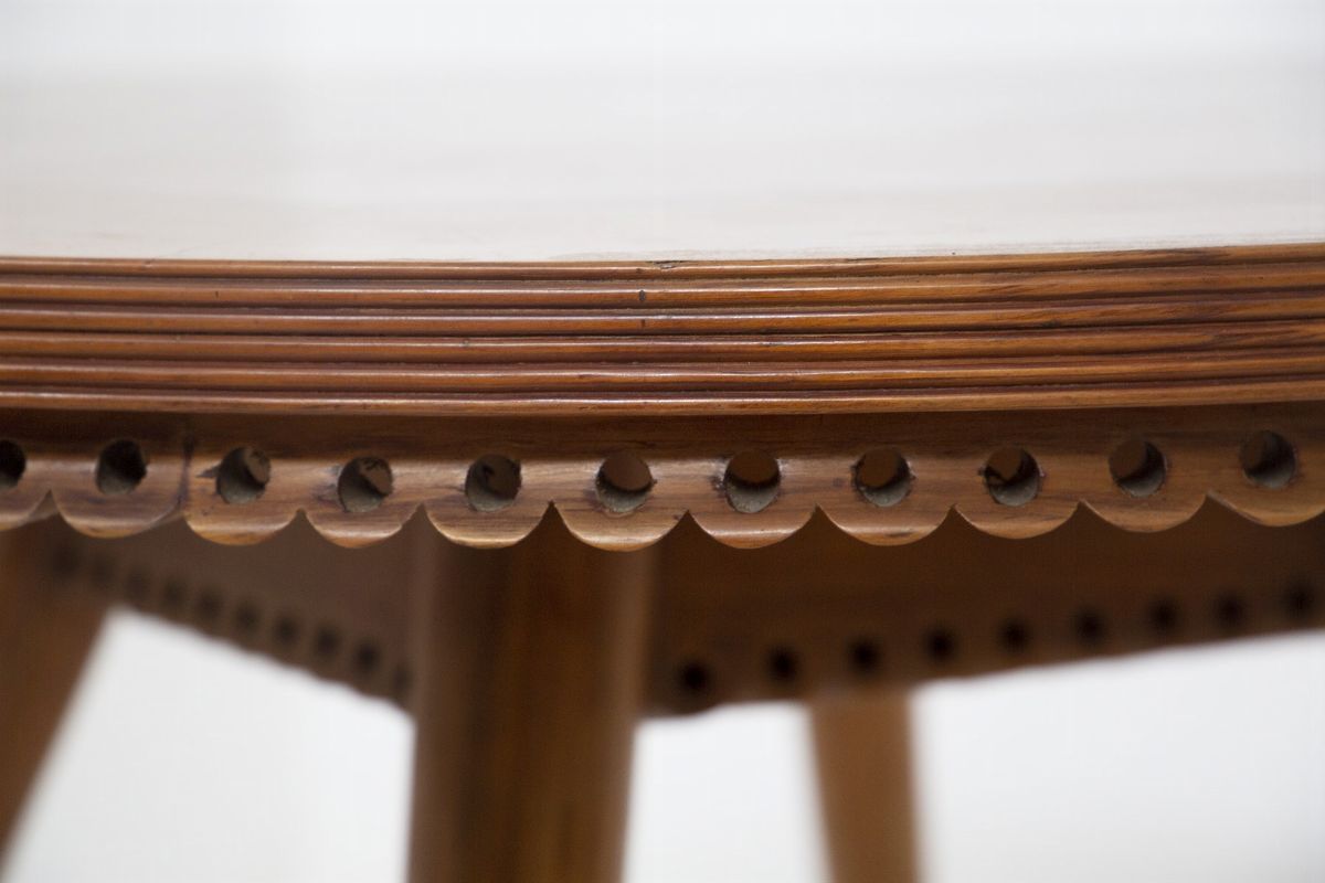 Italian Vintage Table in Wood And Brass By Paolo Buffa