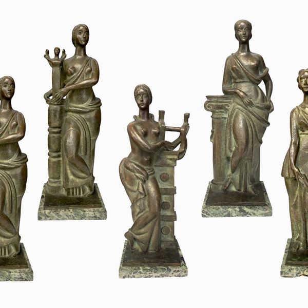 Bronze Sculptures The 5 Muses