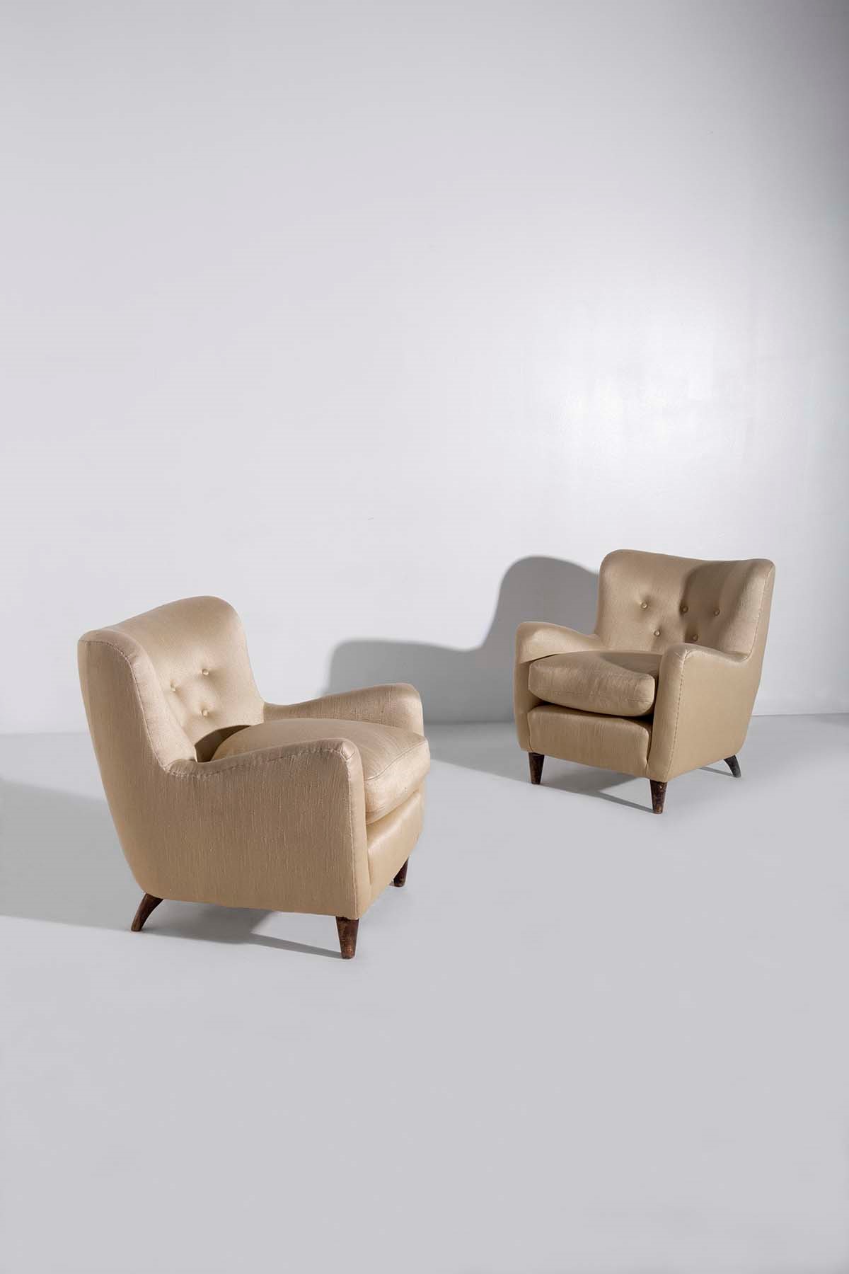 Gio Ponti : Pair of armchairs, certificate  - Auction Top Design - LTWID Auction House