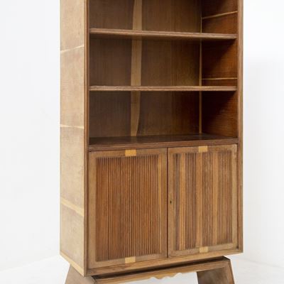 Vintage Bookcase Cabinet in Wood By Paolo Buffa