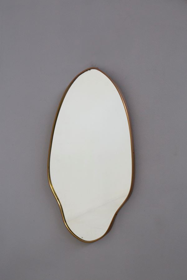 Brass framed mirror