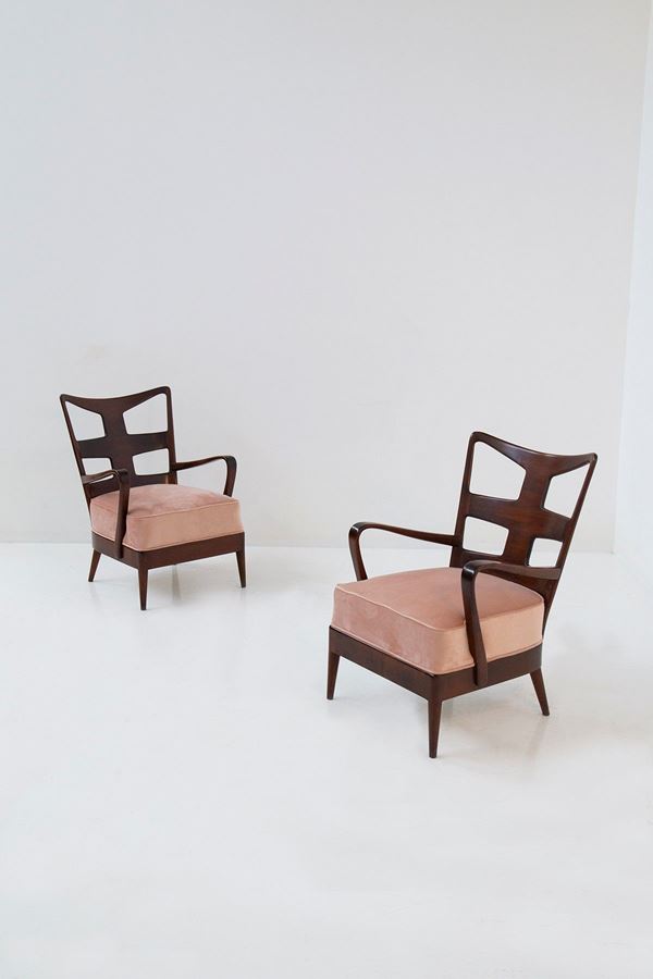 Osvaldo Borsani - Pair of Armchairs, certificate