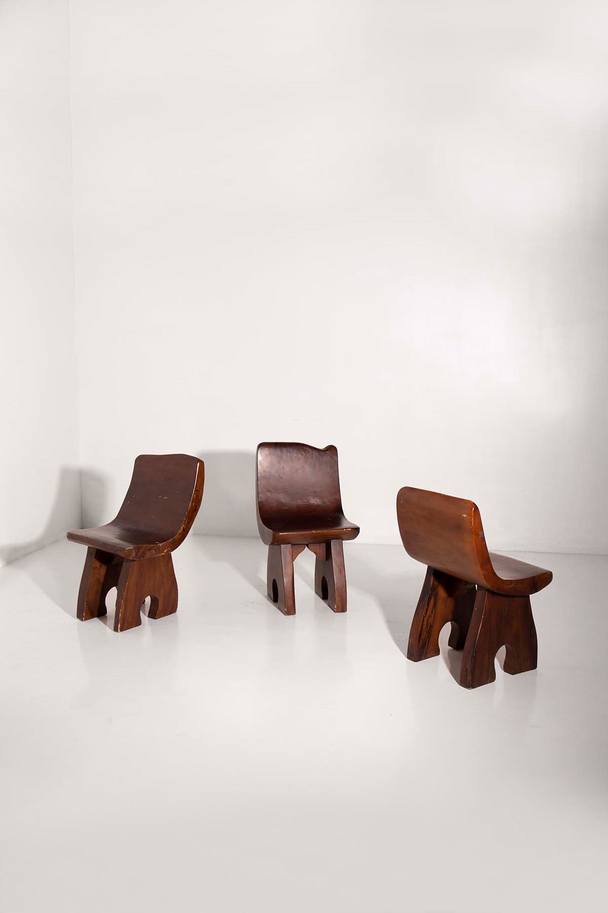 Jos&#232;  Zanine Caldas : Three Chairs (attr.)  - Auction Summer Bid Chance - LTWID Auction House